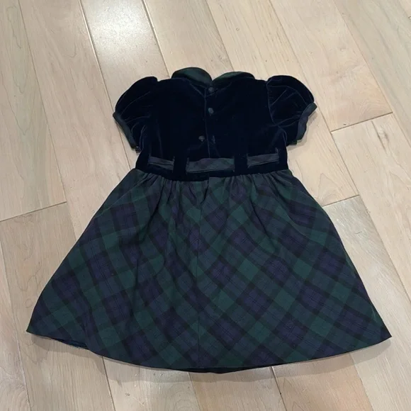 navy and green plaid dress il gufo Plaid Dress 12m main image 0